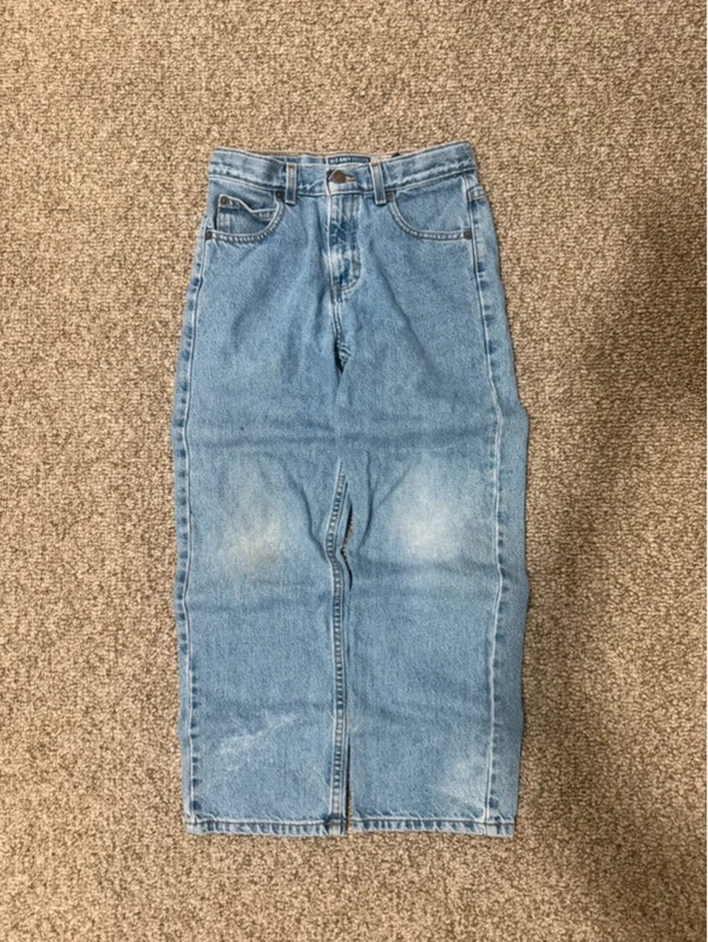 old navy kids light wash straight jeans size 10